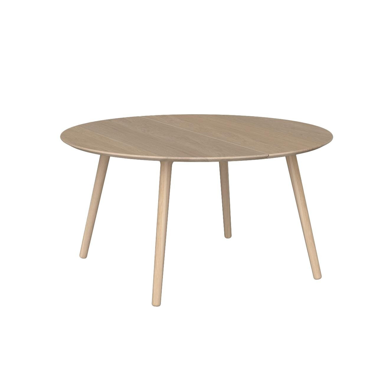 EAT Spisebord Ø140 - Massiv eg - Med udtræk