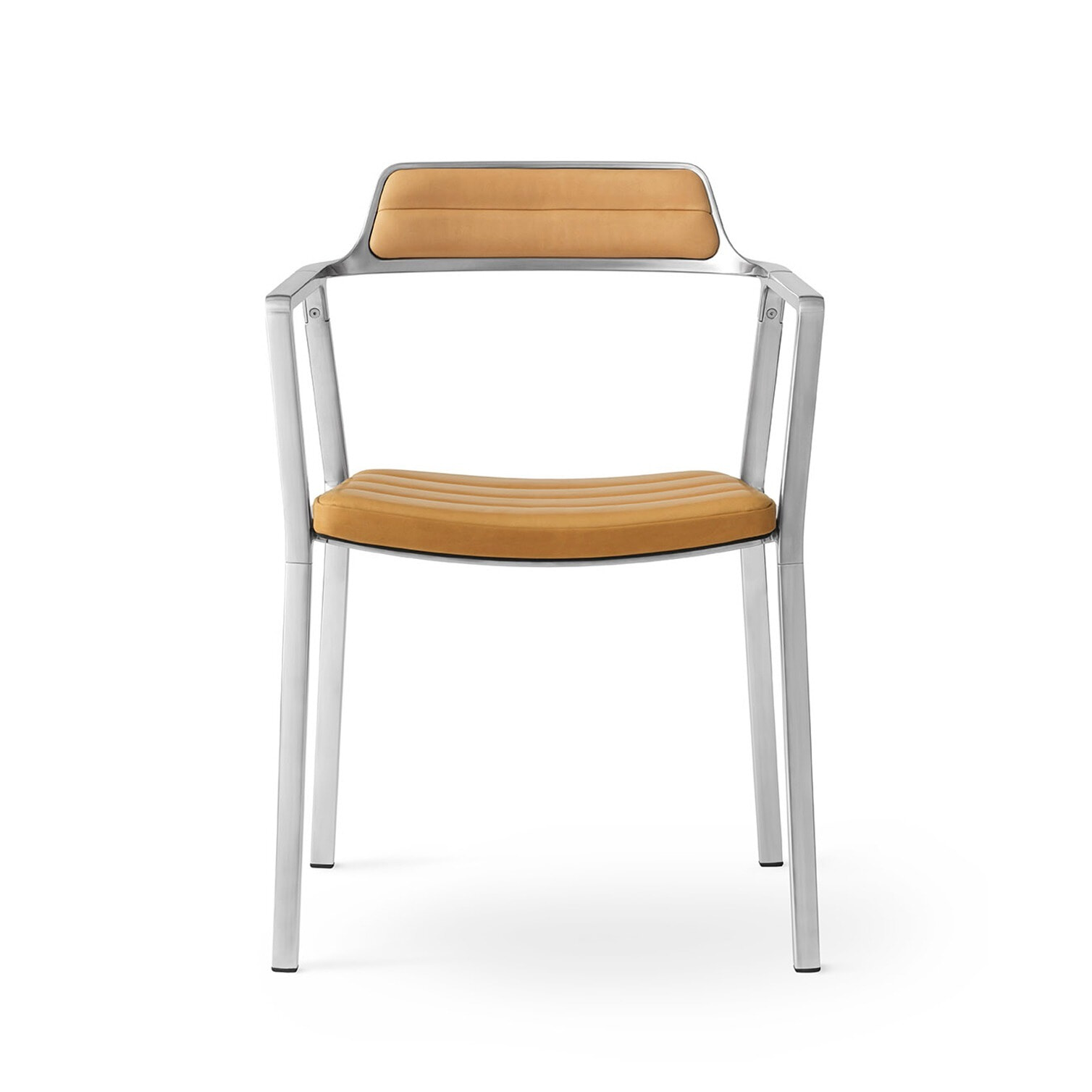 Vipp451 Stol - Alu stel/Camel læder
